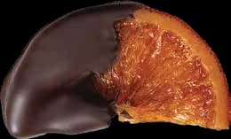 Dark chocolate covered orange stick