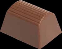 Milk chocolate with orange pieces